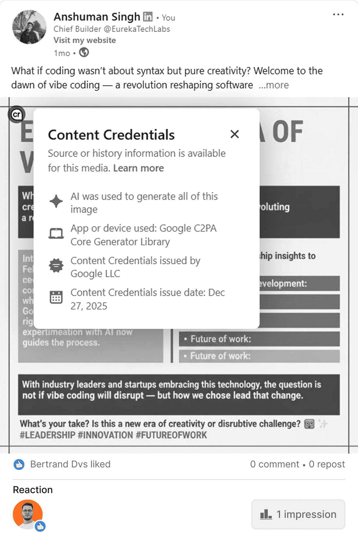 Without PostGlide — low engagement